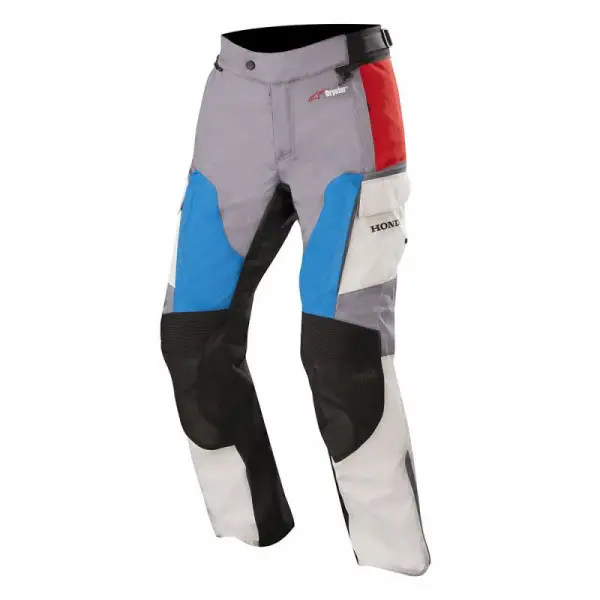 Pantaloni moto Alpinestars Honda Collection ANDES V2 DRYSTAR Grigio Rosso Blu